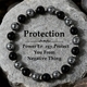 Natural Tiger's Eye & Black Obsidian Beaded Bracelet For Men
