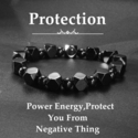 Natural Tiger's Eye & Black Obsidian Beaded Bracelet For Men