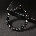 Natural Tiger's Eye & Black Obsidian Beaded Bracelet For Men