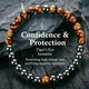 Tumbled Iron Stone Obsidian-Perlenarmband für Herren