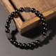 Tumbled Iron Stone Obsidian-Perlenarmband für Herren