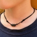 Tumbled Iron Stone Obsidian-Perlenarmband für Herren