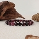 8Mm kirschrotes Granat-Perlenarmband handgefertigter Kristallschmuck