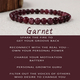 8Mm kirschrotes Granat-Perlenarmband handgefertigter Kristallschmuck