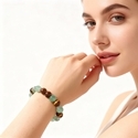 Natur-Tigerauge-Perlenarmband grüner Wohlstandsschmuck