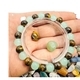 Natur-Tigerauge-Perlenarmband grüner Wohlstandsschmuck