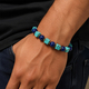 L2304-New Bracelet Natural Stone Beaded Bracelet Lapis Lazuli Blue Turquoise Square Beads
