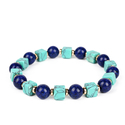L2304-New Bracelet Natural Stone Beaded Bracelet Lapis Lazuli Blue Turquoise Square Beads