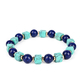 L2304-New Bracelet Natural Stone Beaded Bracelet Lapis Lazuli Blue Turquoise Square Beads