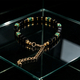 L2278-Neues Armband für Herren, schwarzer Glaswürfel & Türkis-Perlenarmband