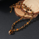 Natural Stone Heart Pendant Necklace For Women Adjustable Chain