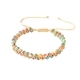 Bohemian-Armband, zweilagig gewebt mit Achatperlen