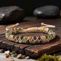 Bohemian Double-Layer Woven Beaded Agate Bracelet