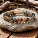 Bohemian Double-Layer Woven Beaded Agate Bracelet