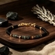 L2254-Cross-border-Armband, natürlicher Türkis, Tigerauge, schwarzer Achat, gestapeltes Armband