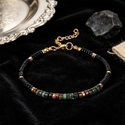 L2254-Cross-border bracelet Natural Turquoise Tiger's Eye Black Agate Stacked Bracelet