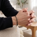 L2254-Cross-border bracelet Natural Turquoise Tiger's Eye Black Agate Stacked Bracelet