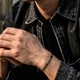 L2254-Cross-border-Armband, natürlicher Türkis, Tigerauge, schwarzer Achat, gestapeltes Armband