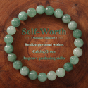 Minimalistisches Armband aus natürlichem Stein mit Perlen, grüner Jade, Kristall