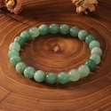 Minimalistisches Armband aus natürlichem Stein mit Perlen, grüner Jade, Kristall