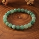 Minimalistisches Armband aus natürlichem Stein mit Perlen, grüner Jade, Kristall