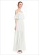 Schulterfreies Maxikleid mit Chiffon-Überzug und perlenbesetztem Träger