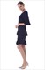 Knielanges Kleid mit Spitzenverzierung und halben Ärmeln