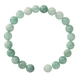 Minimalistisches Armband aus natürlichem Stein mit Perlen, grüner Jade, Kristall