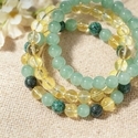 Nordic Style Beaded Crystal Bracelet 3-Piece Set
