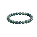 Armband aus natürlichem Stein mit roten und grünen Perlen für Damen