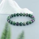 Armband aus natürlichem Stein mit roten und grünen Perlen für Damen