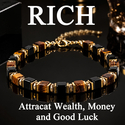 L2302-Natural Tiger's Eye Bracelet Tiger Eye Square Natural Stone Beaded Bracelet For Men