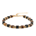 L2302-Natural Tiger's Eye Bracelet Tiger Eye Square Natural Stone Beaded Bracelet For Men