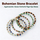 Armband aus natürlichem Stein mit Perlen, bunter Retro-Bohemian-Schmuck für Damen