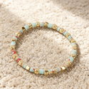 Armband aus natürlichem Stein mit Perlen, bunter Retro-Bohemian-Schmuck für Damen