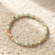Armband aus natürlichem Stein mit Perlen, bunter Retro-Bohemian-Schmuck für Damen