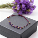 Armband aus natürlichem Mondstein mit gewebter Kordel für Damen