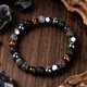 L2225-Cross-border-Armband, facettierter Stein mit Perlen, Armband für Herren, schwarzer Kristall