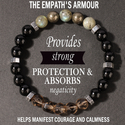 Armband aus natürlichem Pyrit und Rauchquarz mit Perlen für Herren