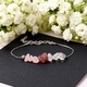 Armband mit unregelmäßigen Erdbeerquarz-Perlen, handgefertigter Damen-Modeschmuck