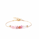 Armband mit unregelmäßigen Erdbeerquarz-Perlen, handgefertigter Damen-Modeschmuck