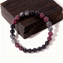 Vintage handgefertigtes Armband mit roten Granatperlen