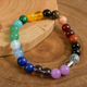 Regenbogen-7-Chakra-Armband aus natürlichem Stein mit Perlen