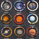 Armband mit acht Planeten aus natürlichem Tigerauge mit Perlen für Herren