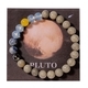 Armband mit acht Planeten aus natürlichem Tigerauge mit Perlen für Herren
