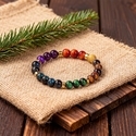 Handgefertigtes rundes Armband mit Perlen, Imitation Tigerauge Regenbogen