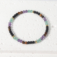 4Mm Beaded Crystal Bracelet With Amethyst And Tiger Eye Natural Stone