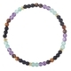 4Mm Beaded Crystal Bracelet With Amethyst And Tiger Eye Natural Stone