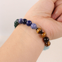 Armband aus natürlichem Tigeraugen-Kristall mit Perlen