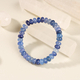Aquamarine Blue Cracked Ice Beaded Bracelet